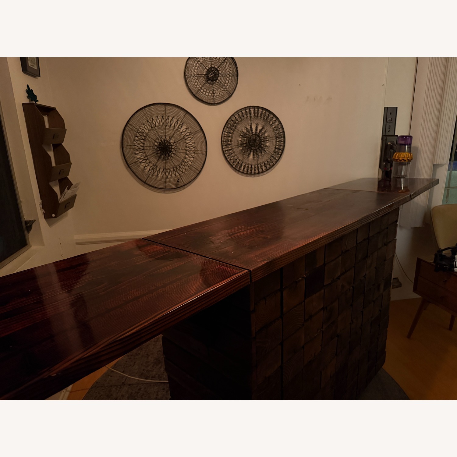 Dark Brown Wood Bar Cart - image-4