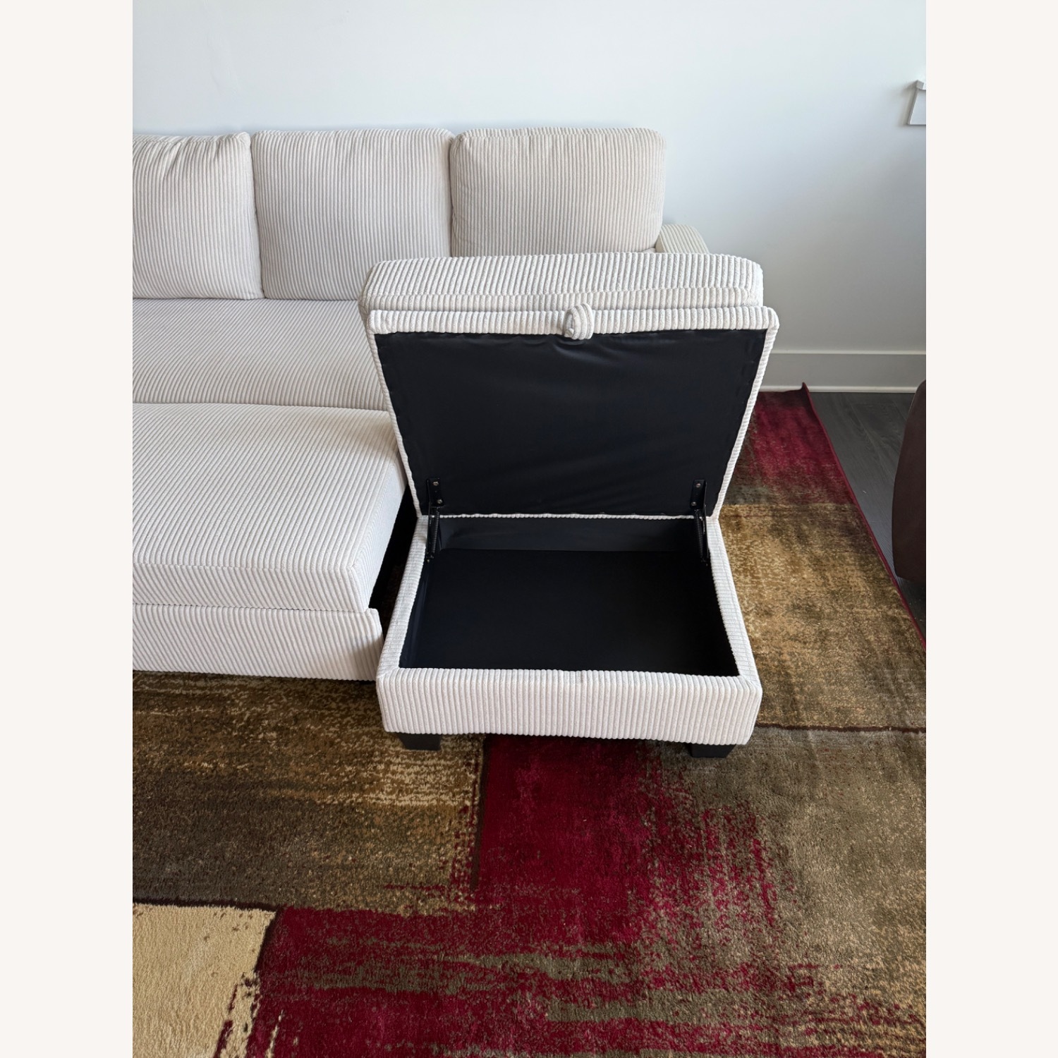  Beige Modular Sectional with Pull‑Out Bed - image-3