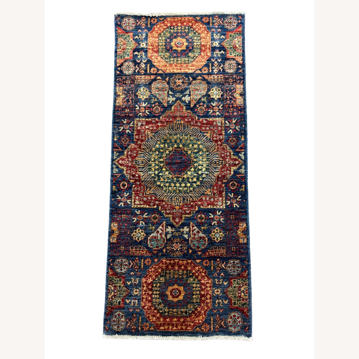 Small Hand-Knotted Mamluk Style Rug, 2’0” x 4’8” - image-1