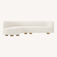 West Elm Laurent Curved Sectional Boucle