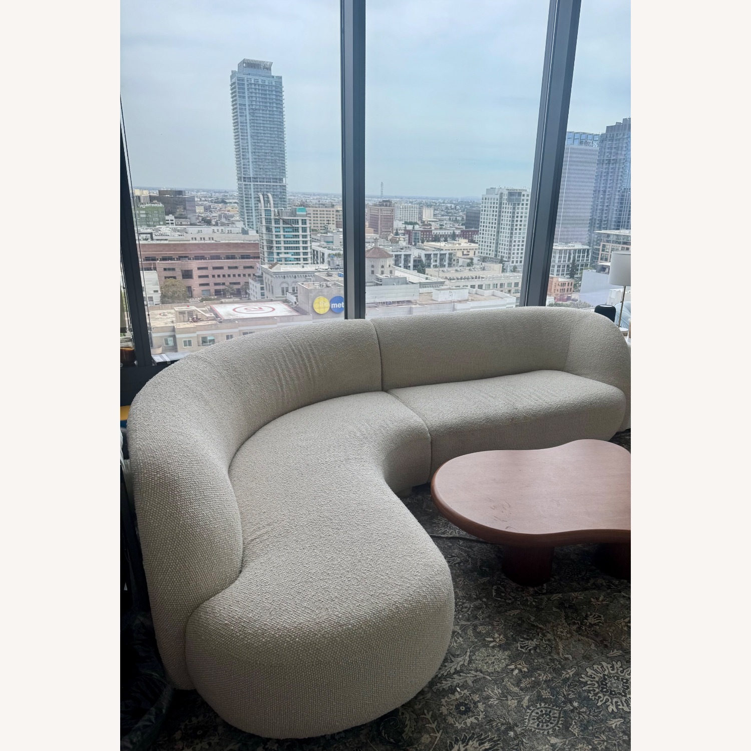 West Elm Laurent Curved Sectional Boucle - image-3