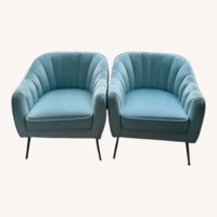 Blue Velvet Accent Chairs
