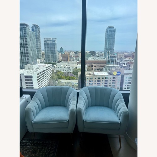 Used Blue Velvet Accent Chairs for sale on AptDeco