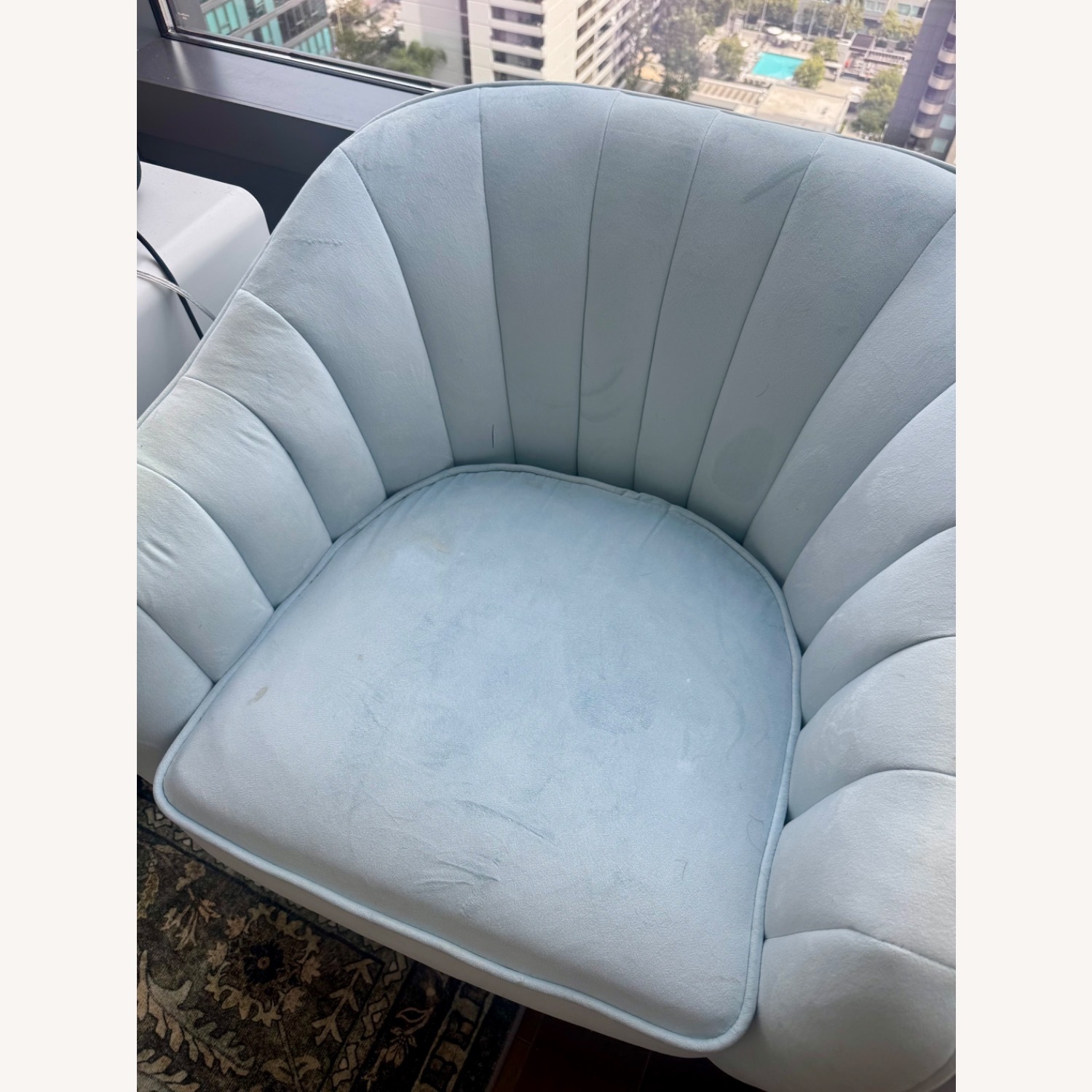 Blue Velvet Accent Chairs - image-3