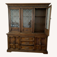 Vintage Solid Wood China Cabinet Hutch 