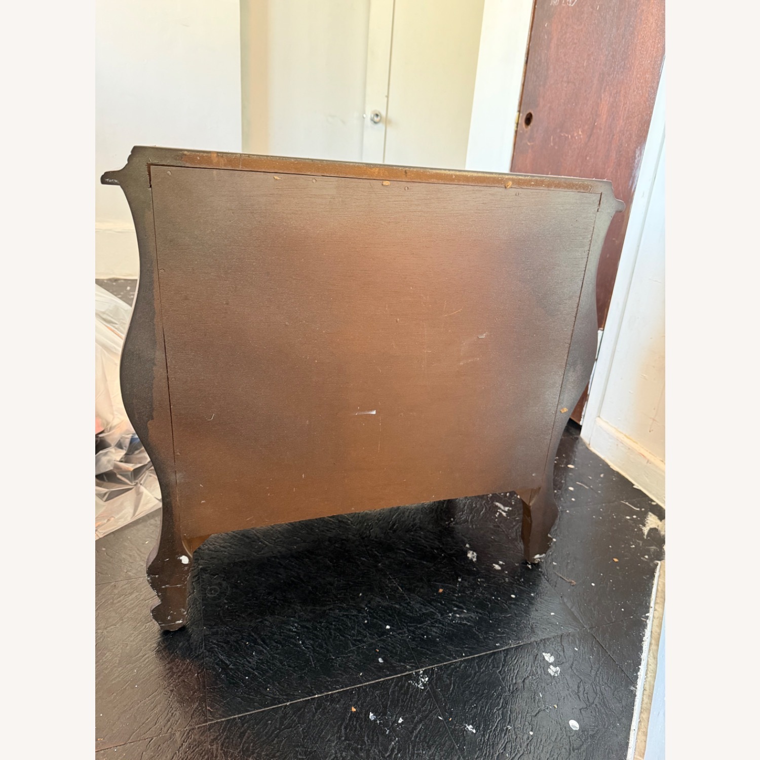 Dark Brown Wood Nightstand - image-6