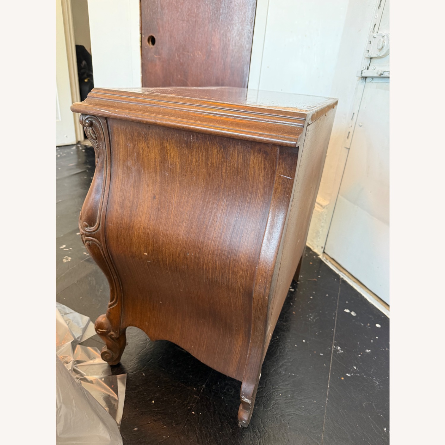 Dark Brown Wood Nightstand - image-3