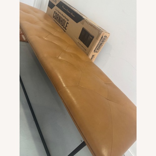 Used Article Level 61" Leather Bench - Bella Caramel  for sale on AptDeco