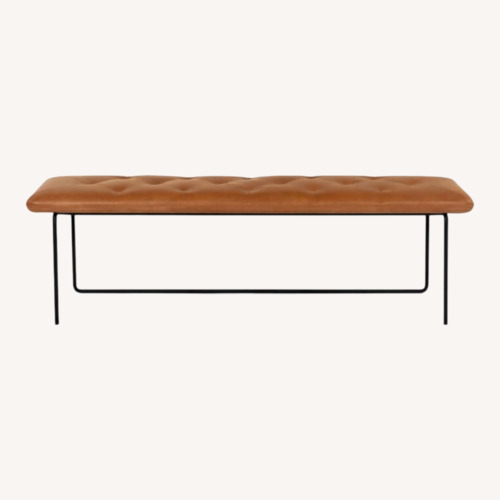 Used Article Level 61" Leather Bench - Bella Caramel  for sale on AptDeco