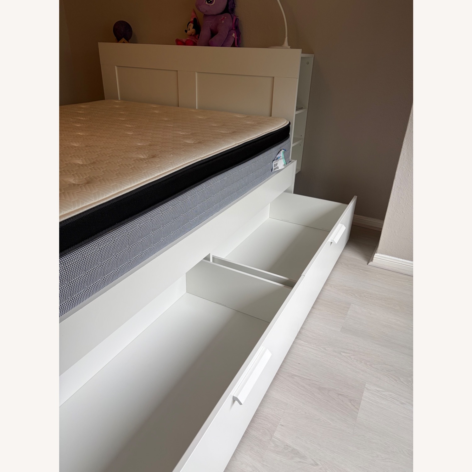 IKEA Brimnes White Queen Bed  - image-2