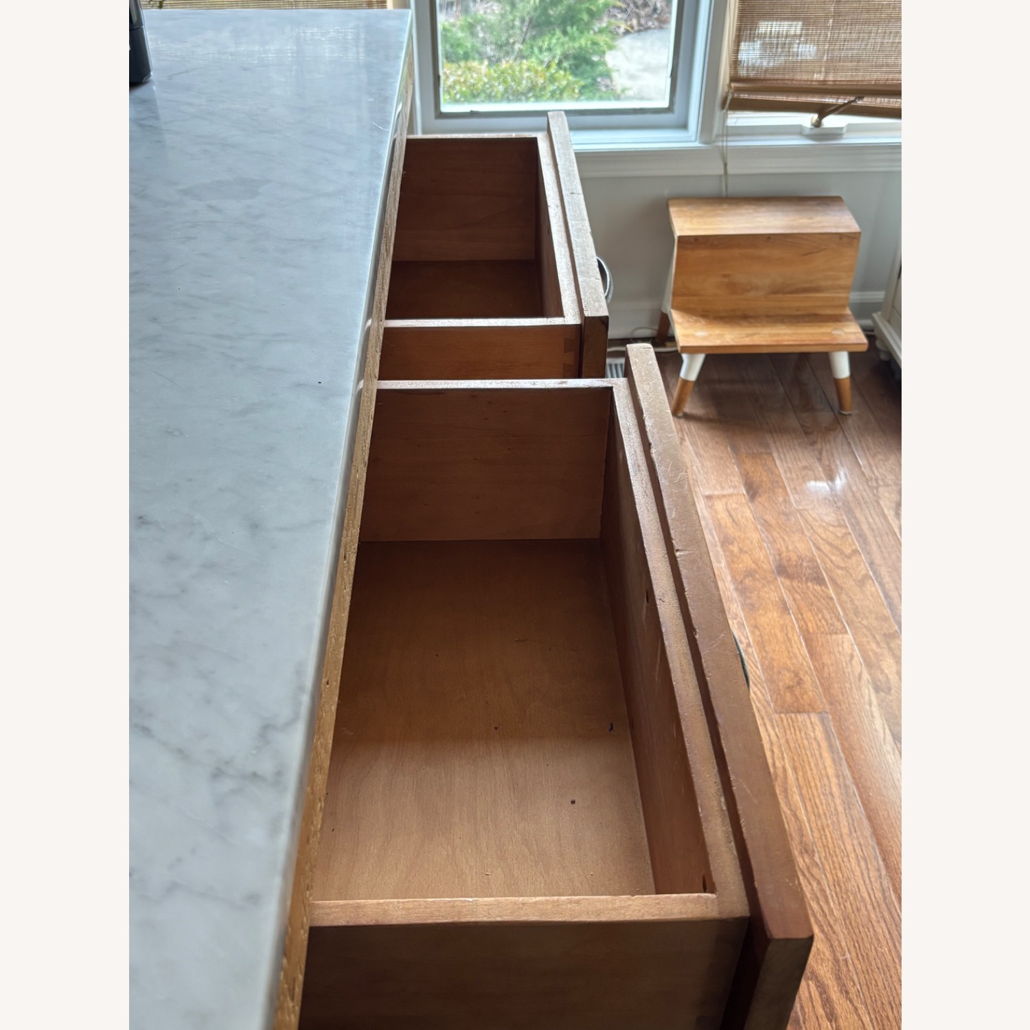 Pottery Barn Hamilton Marble Top Kitchen Island - image-7