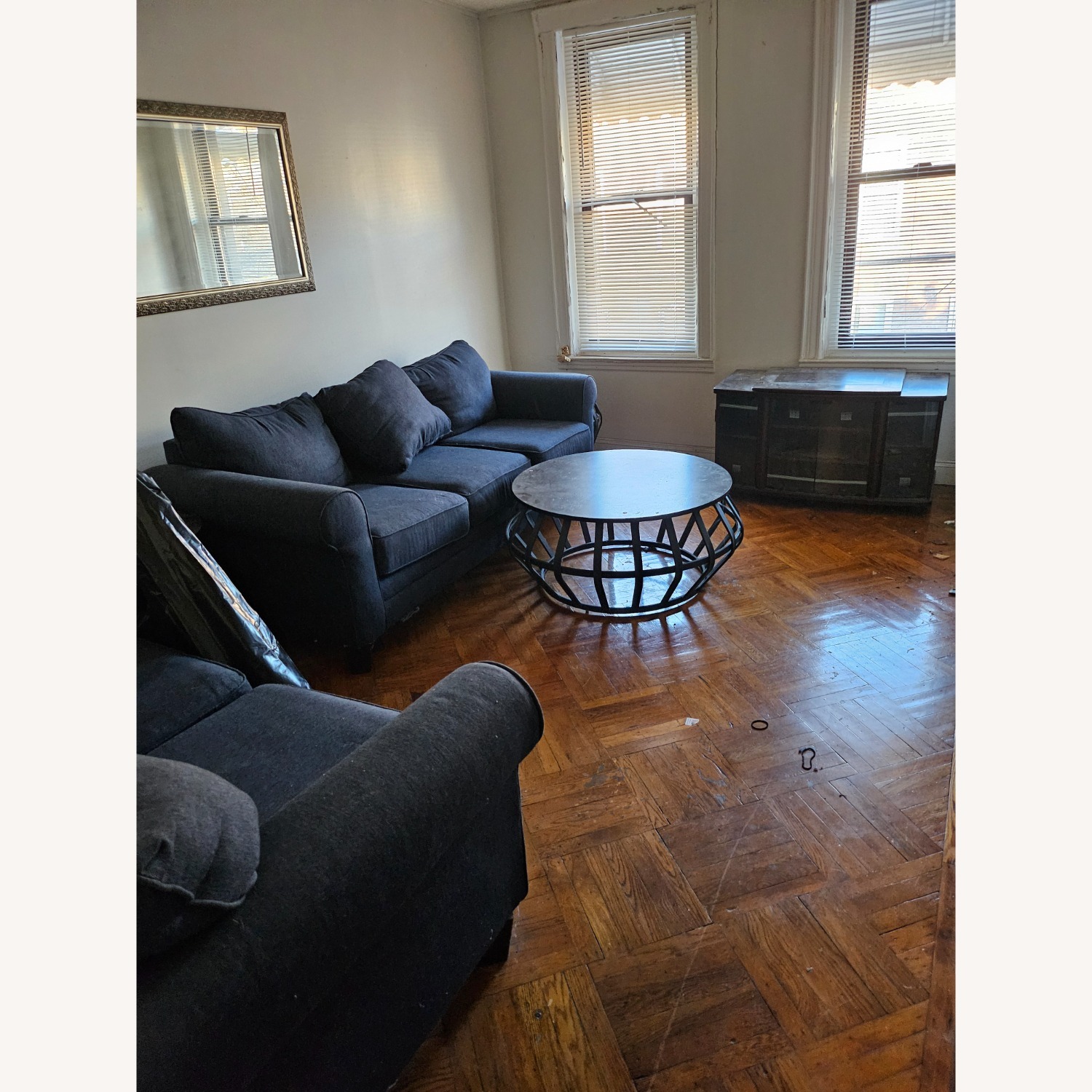 Wood and Wrought Iron Livingroom Table - image-2