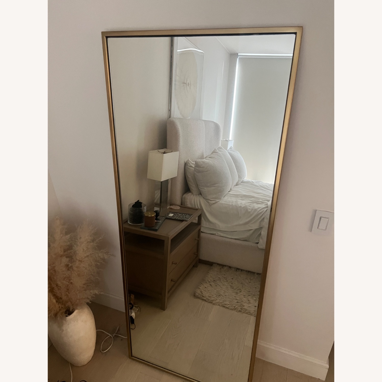West Elm Brass Metal Frame Floor Mirror - image-1