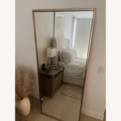 Used West Elm Brass Metal Frame Floor Mirror for sale on AptDeco