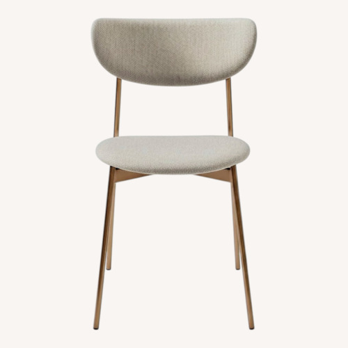 Used West Elm Mid-Century Modern Petal Upholstered Dining Chair for sale on AptDeco