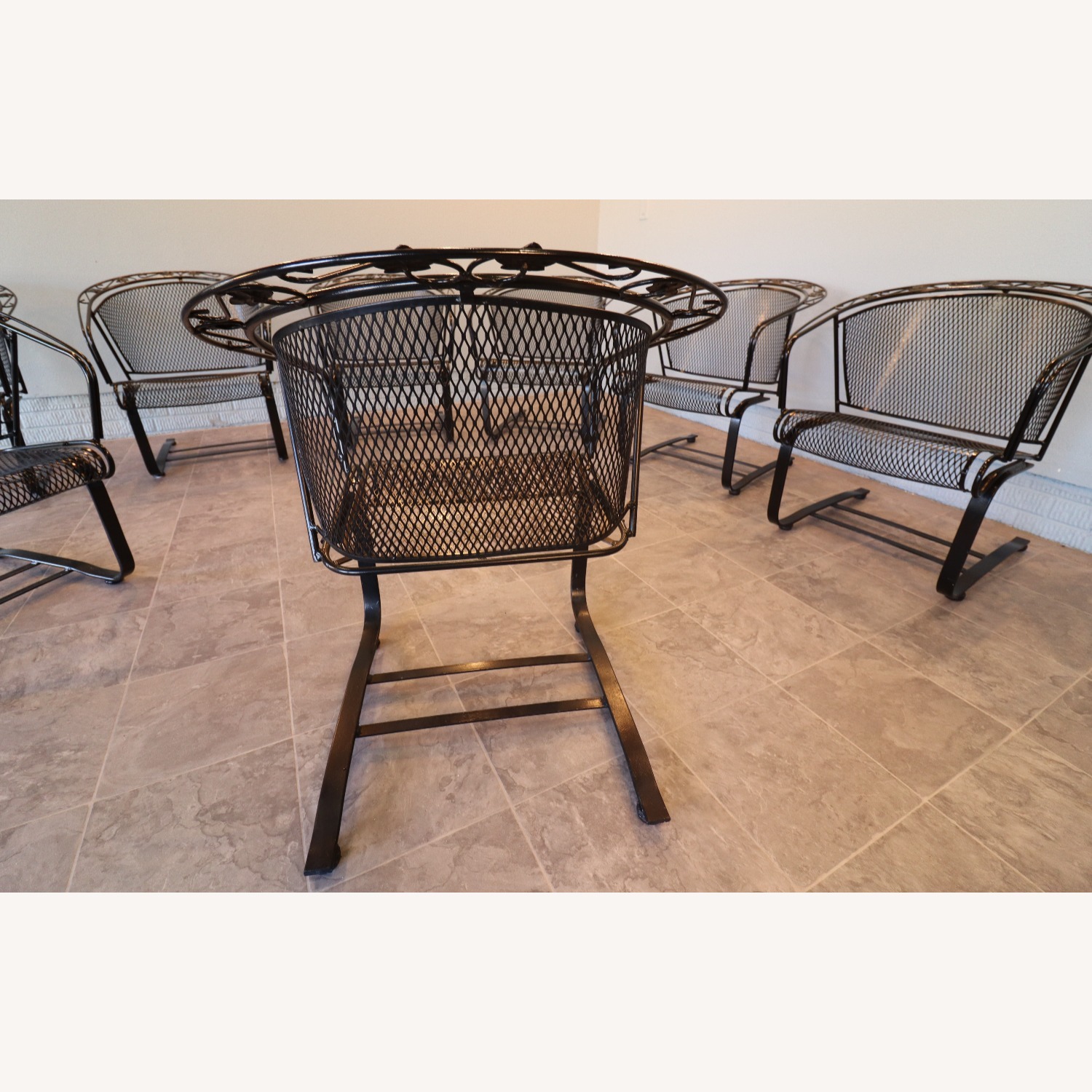 Woodard “Ivy Leaf” Wrought Iron Casual Chairs  - image-5