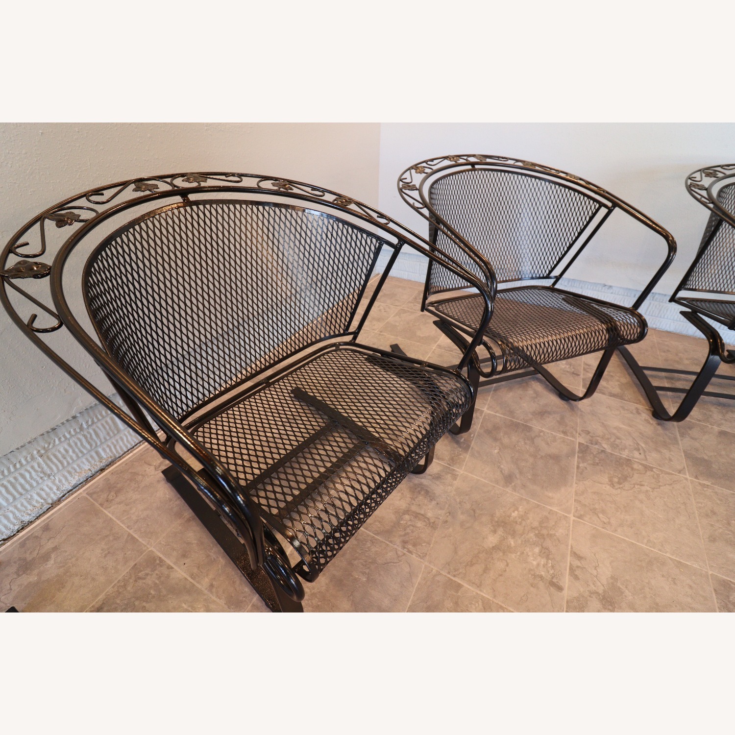 Woodard “Ivy Leaf” Wrought Iron Casual Chairs  - image-15