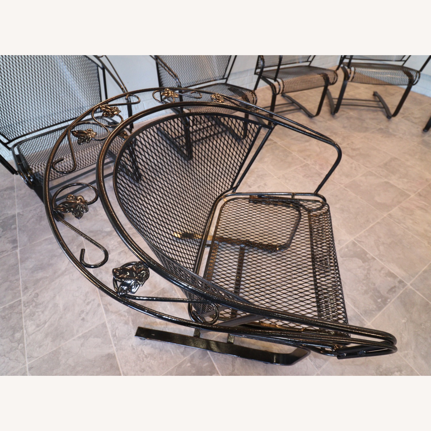 Woodard “Ivy Leaf” Wrought Iron Casual Chairs  - image-6