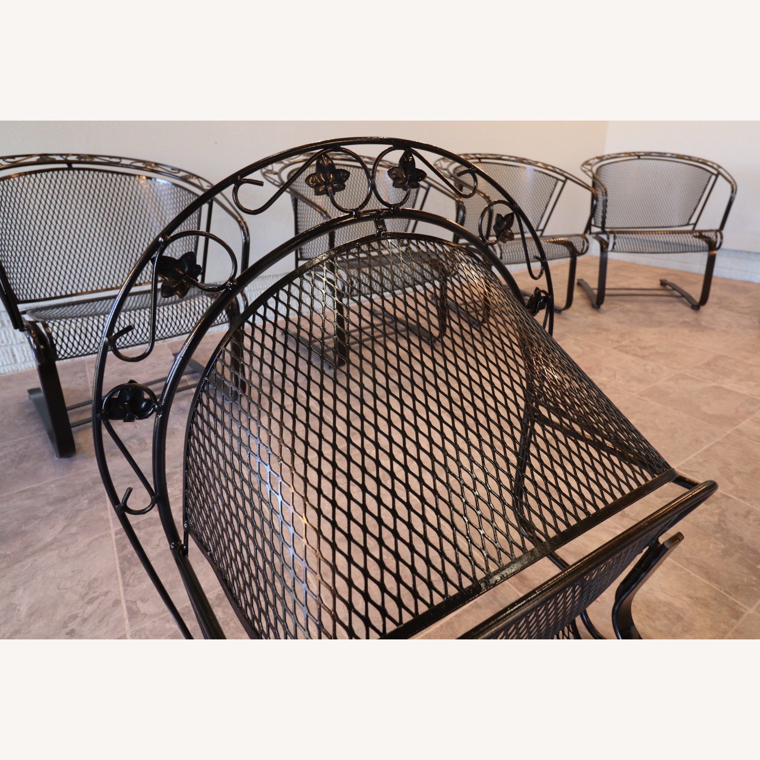 Woodard “Ivy Leaf” Wrought Iron Casual Chairs  - image-14