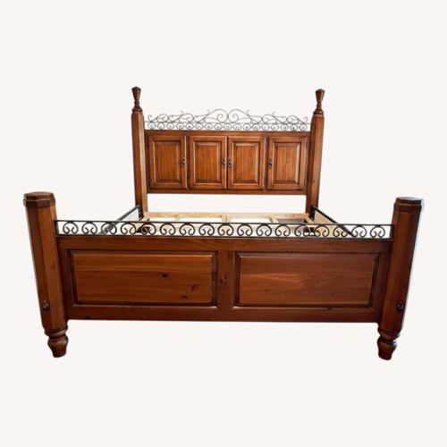 Used Kincaid Furniture Dark Brown Wood King Bed for sale on AptDeco