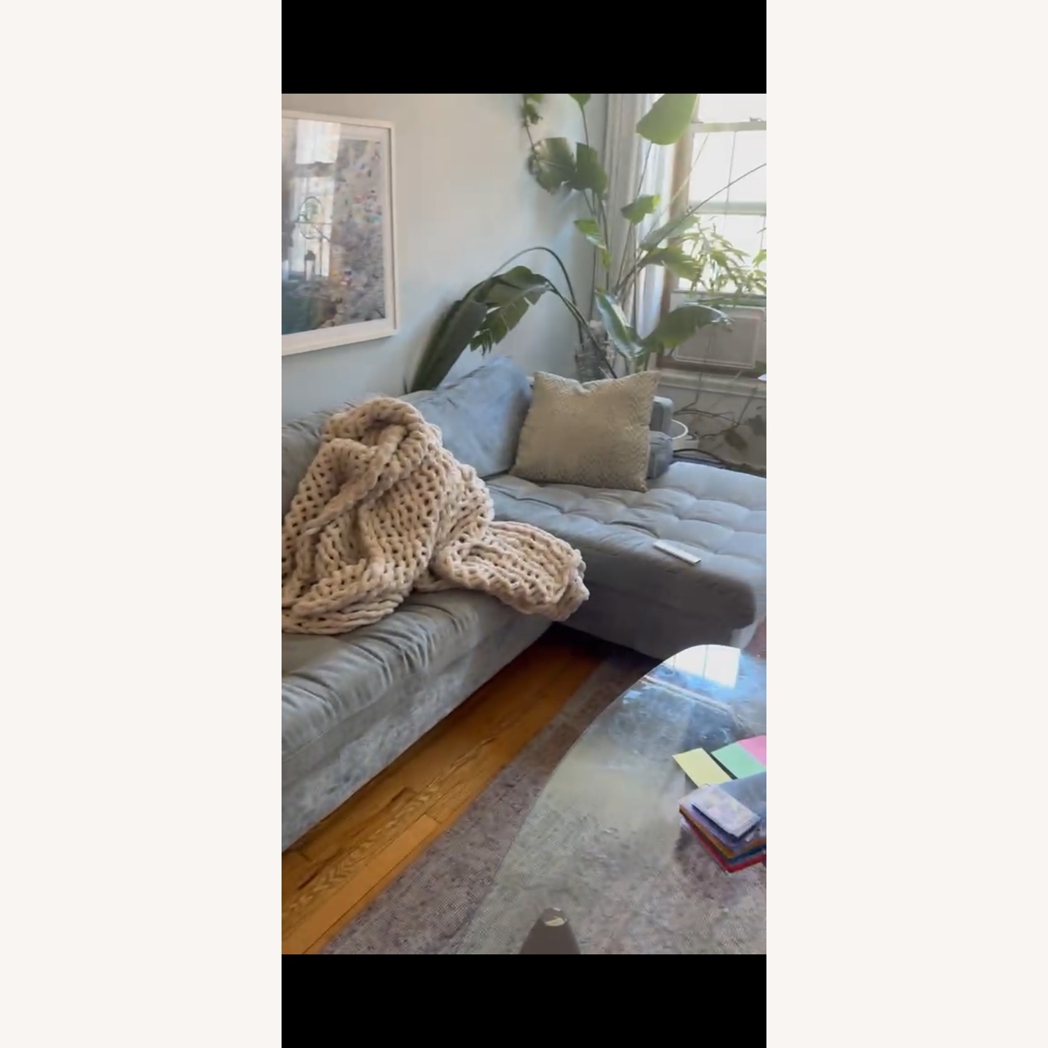 Joybird Light Gray Fabric Sleeper Sofa - image-1