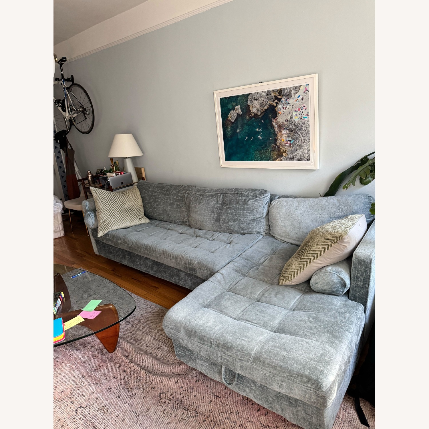 Joybird Light Gray Fabric Sleeper Sofa - image-5