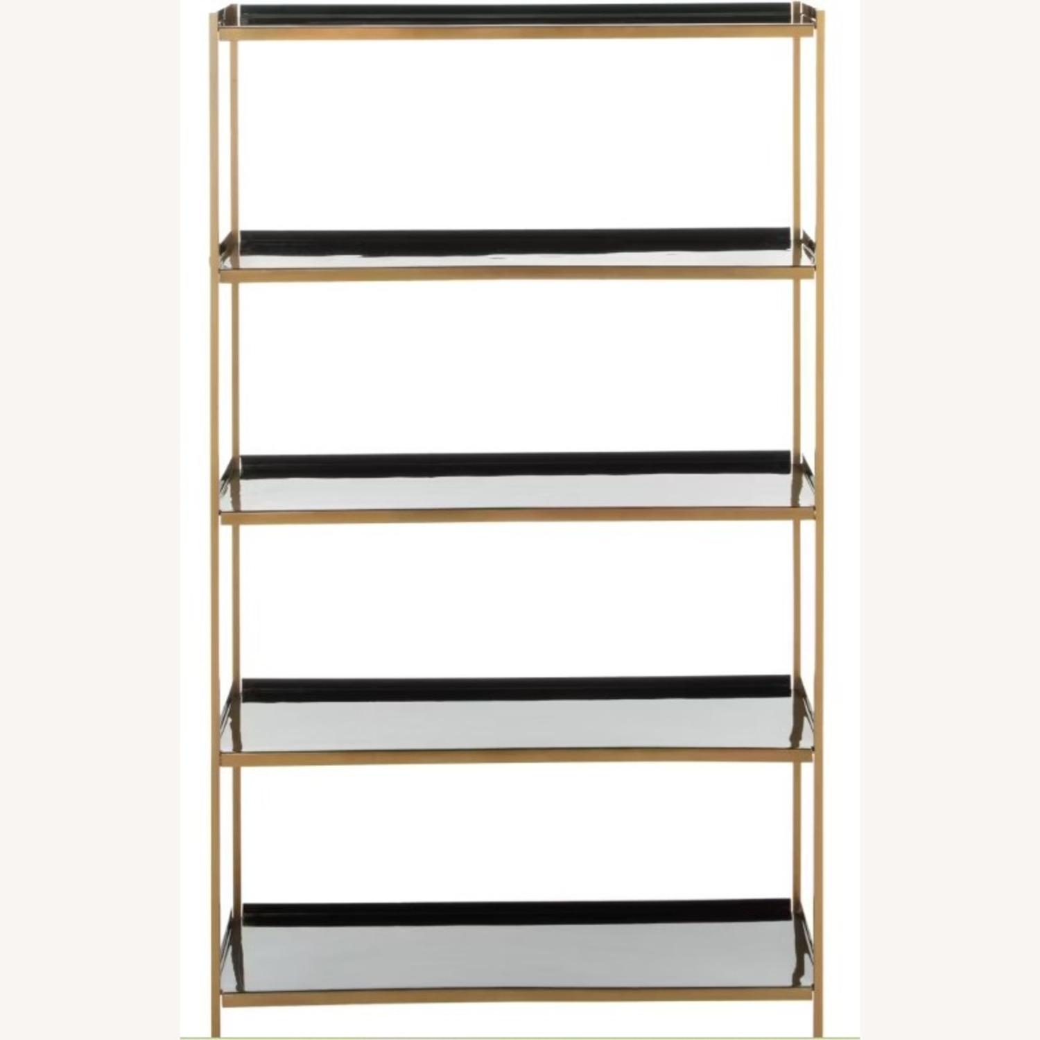 Safavieh Justine Black/Brass Metal 5-Shelf Bookcase - image-3