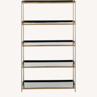 Safavieh Justine Black/Brass Metal 5-Shelf Bookcase
