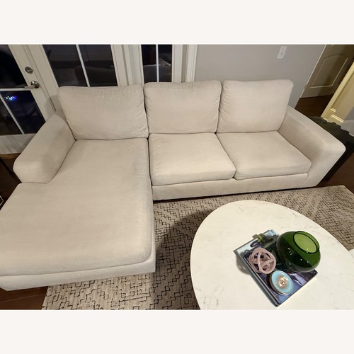 Used Pottery Barn Big Sur White 2 Piece Sectional for sale on AptDeco