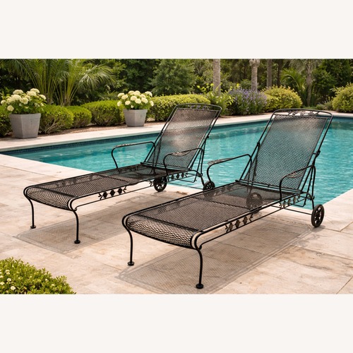 Used Russell Woodard Wrought Iron Chaise Lounges for sale on AptDeco
