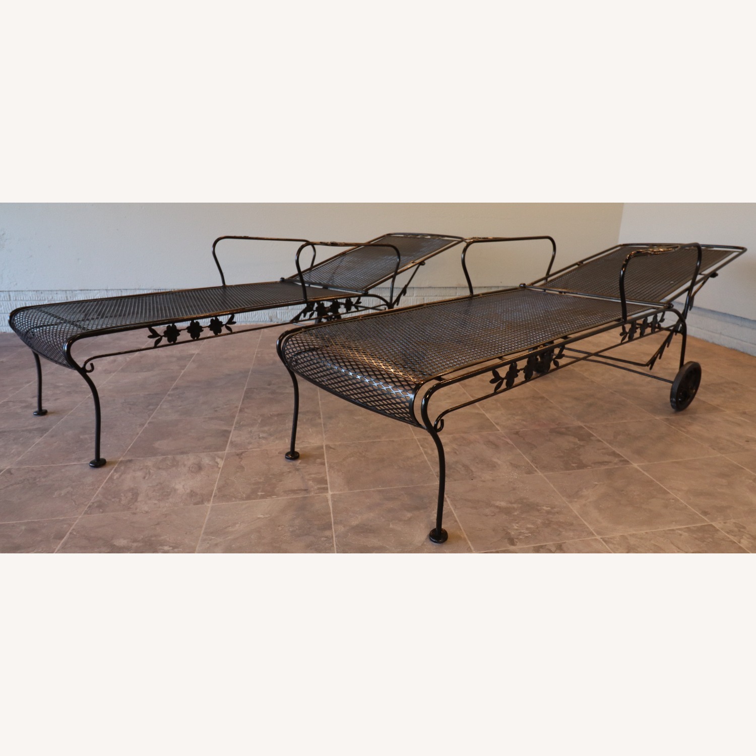Russell Woodard Wrought Iron Chaise Lounges - image-12