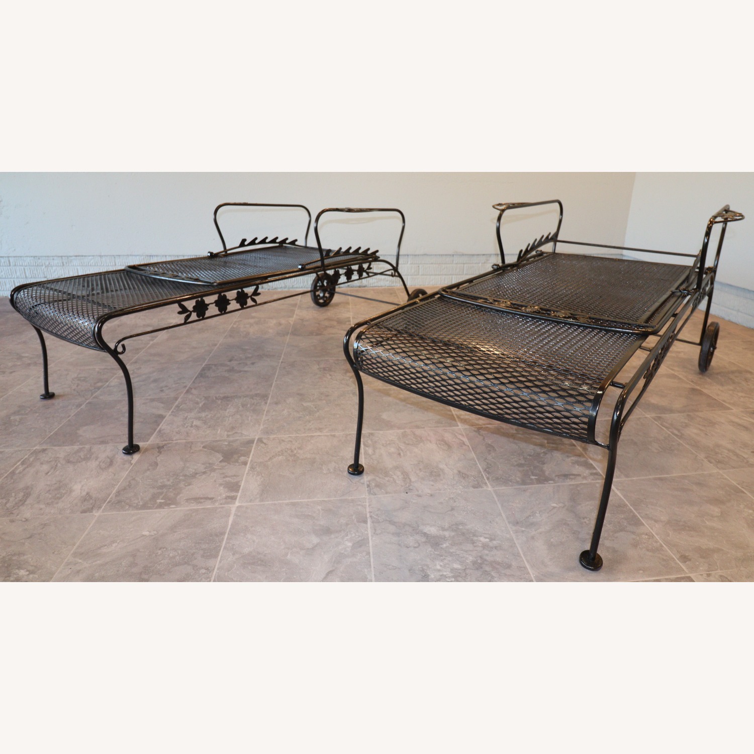 Russell Woodard Wrought Iron Chaise Lounges - image-10