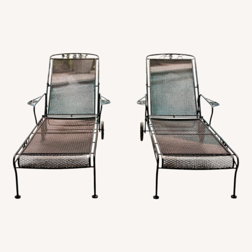 Used Russell Woodard Wrought Iron Chaise Lounges for sale on AptDeco