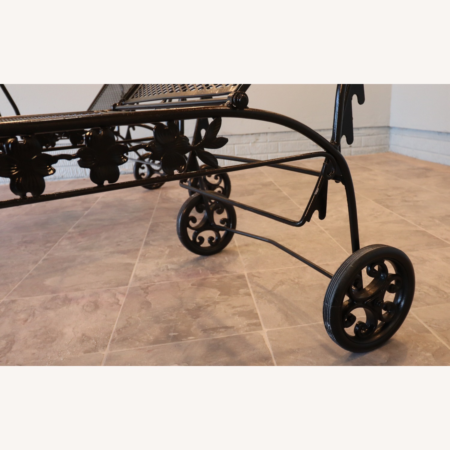 Russell Woodard Wrought Iron Chaise Lounges - image-6