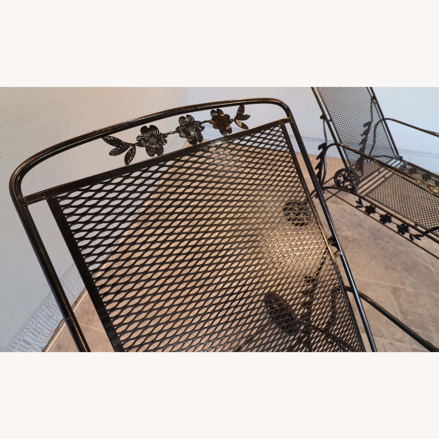 Russell Woodard Wrought Iron Chaise Lounges - image-9
