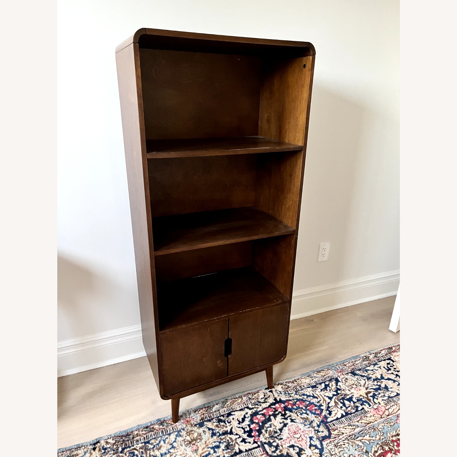 Mid-Century Bar Walnut Cabinet or Bookcase - image-1