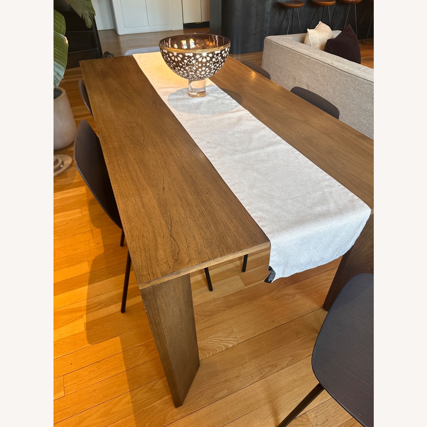 Restoration Hardware Dark Brown Arles Rectangular Dining Table - image-5