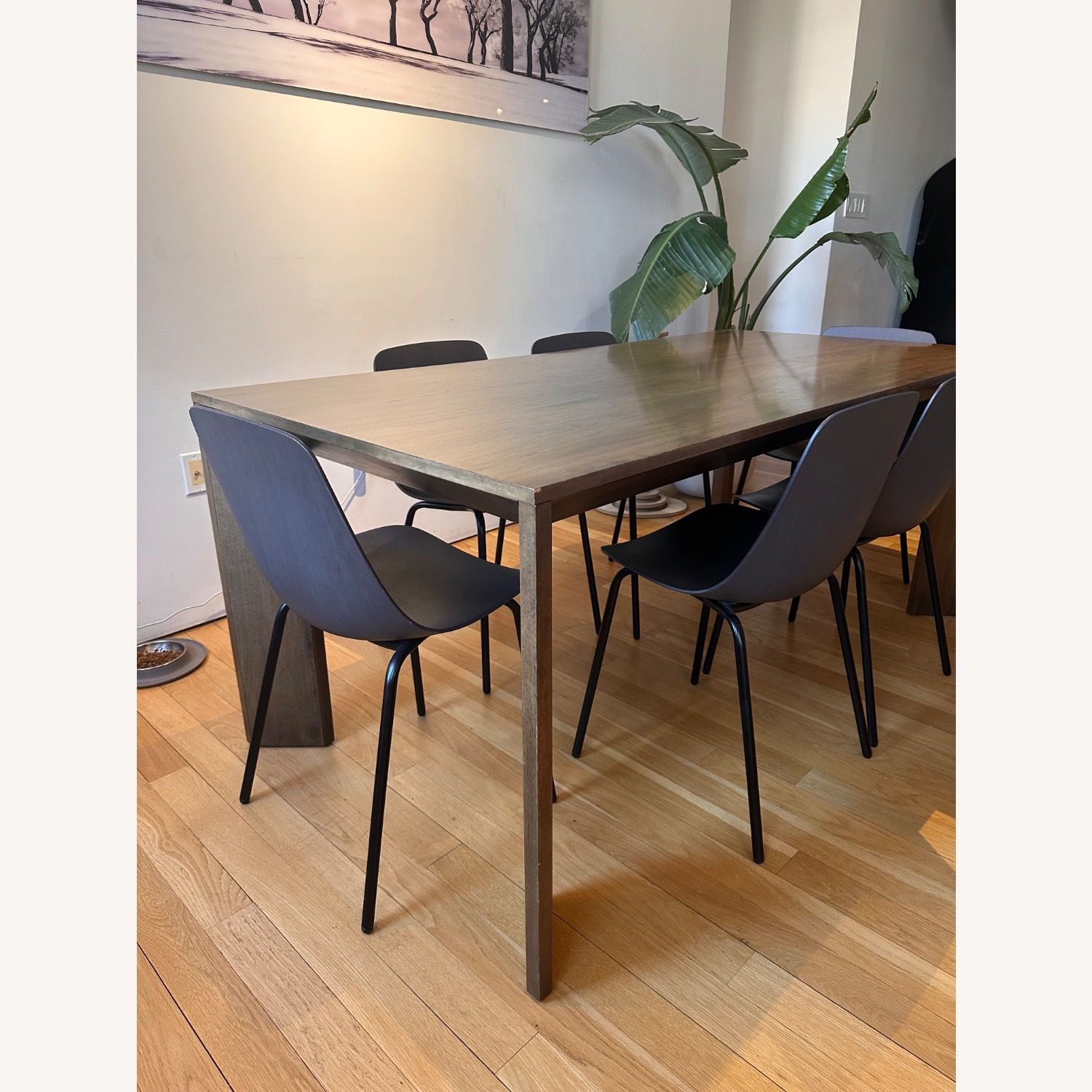 Restoration Hardware Dark Brown Arles Rectangular Dining Table - image-1