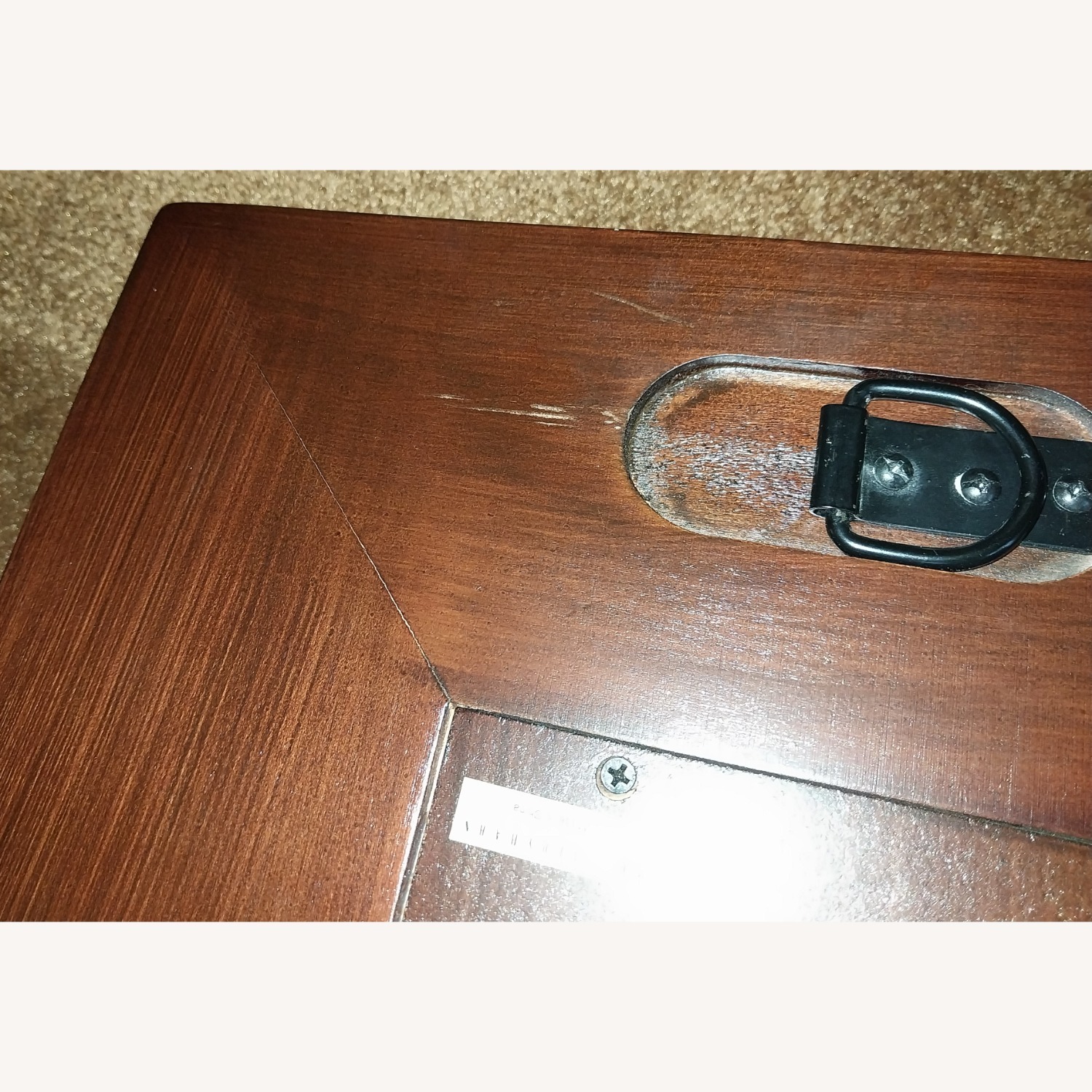 Pottery Barn Dark Brown Wood Wall Mirror - image-7