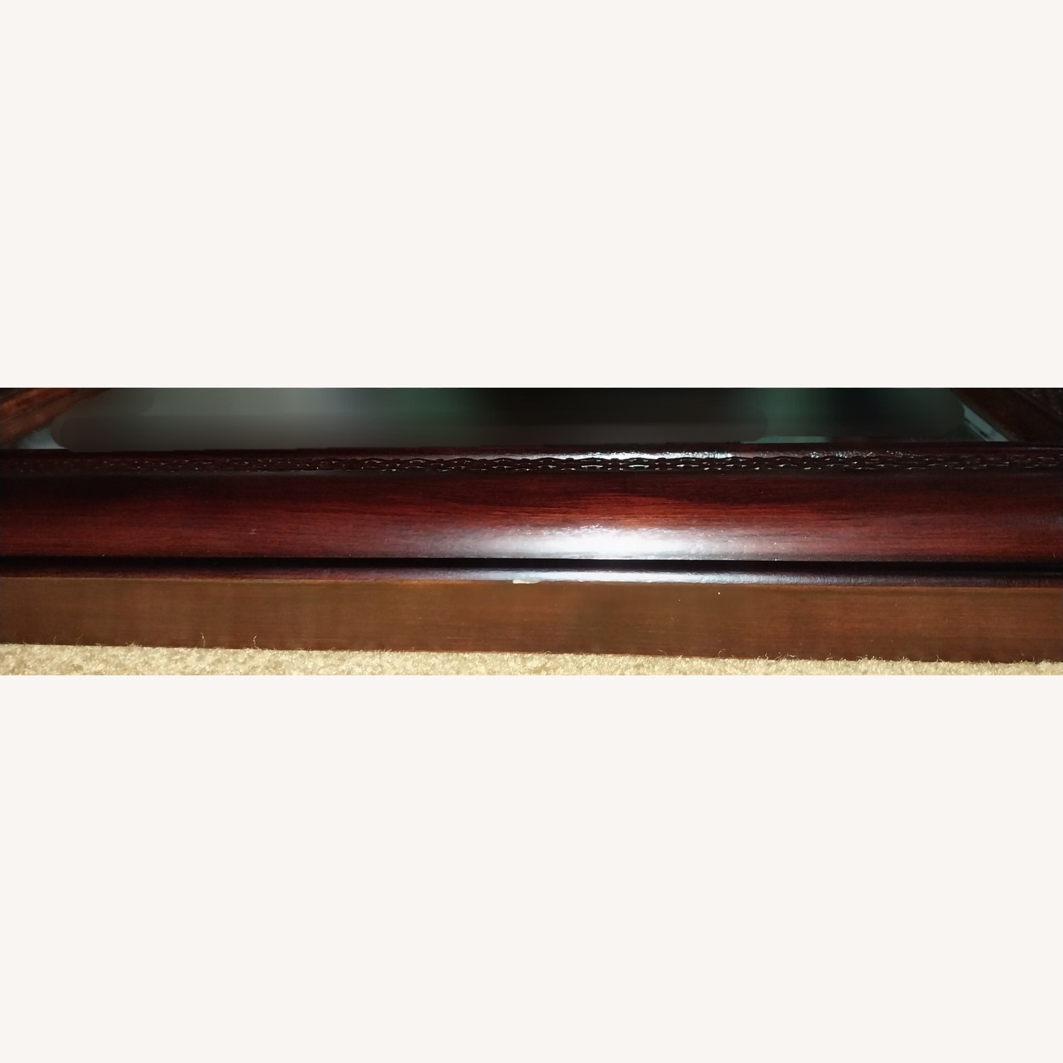 Pottery Barn Dark Brown Wood Wall Mirror - image-4