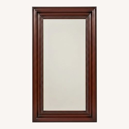 Used Pottery Barn Dark Brown Wood Wall Mirror for sale on AptDeco
