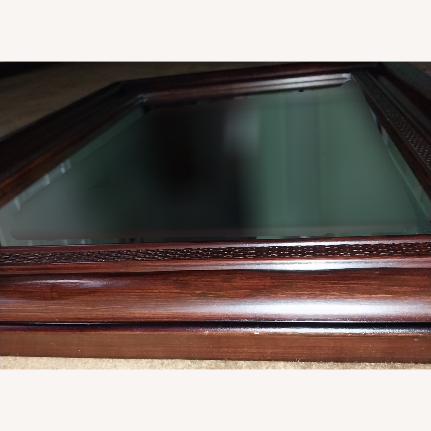 Pottery Barn Dark Brown Wood Wall Mirror - image-3