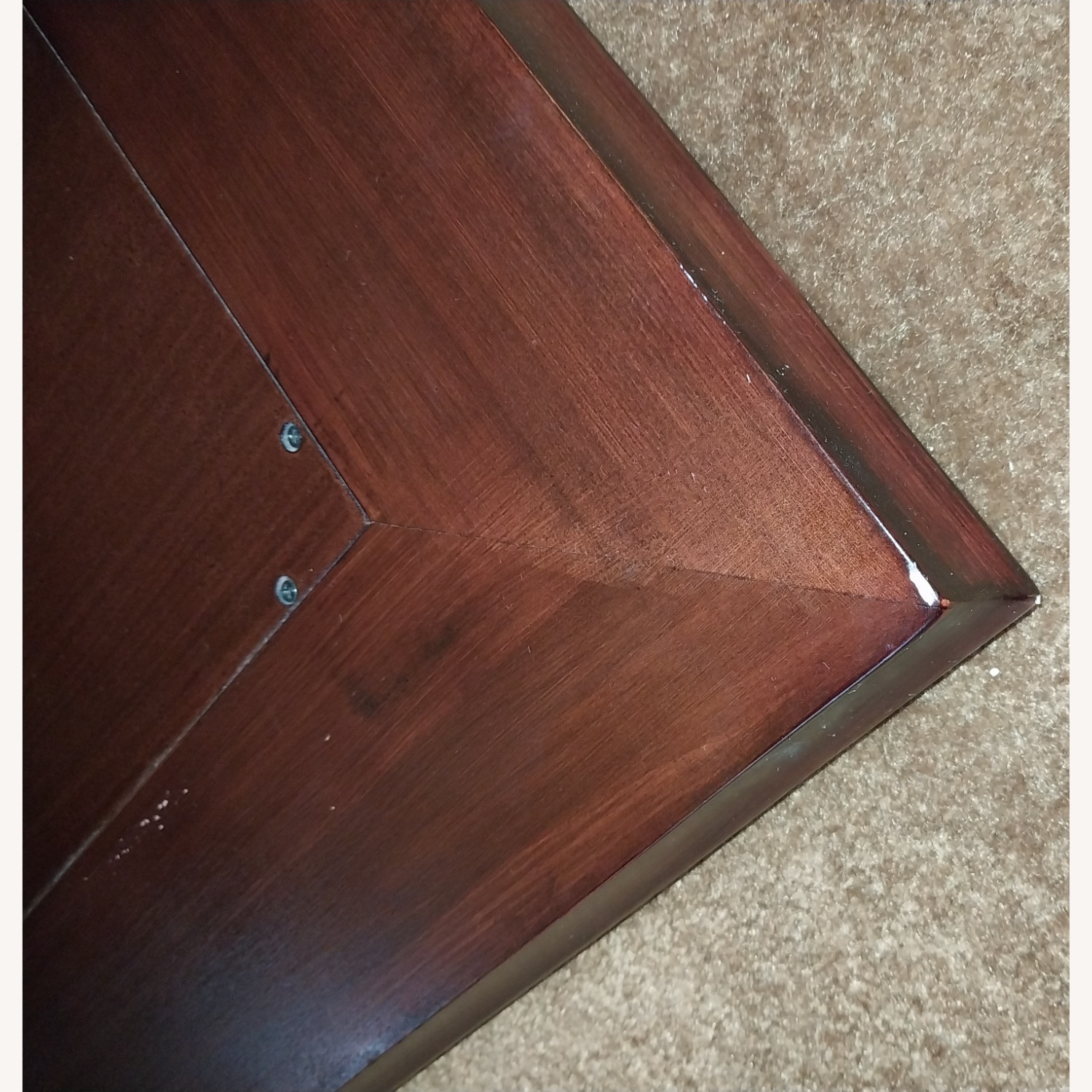 Pottery Barn Dark Brown Wood Wall Mirror - image-5