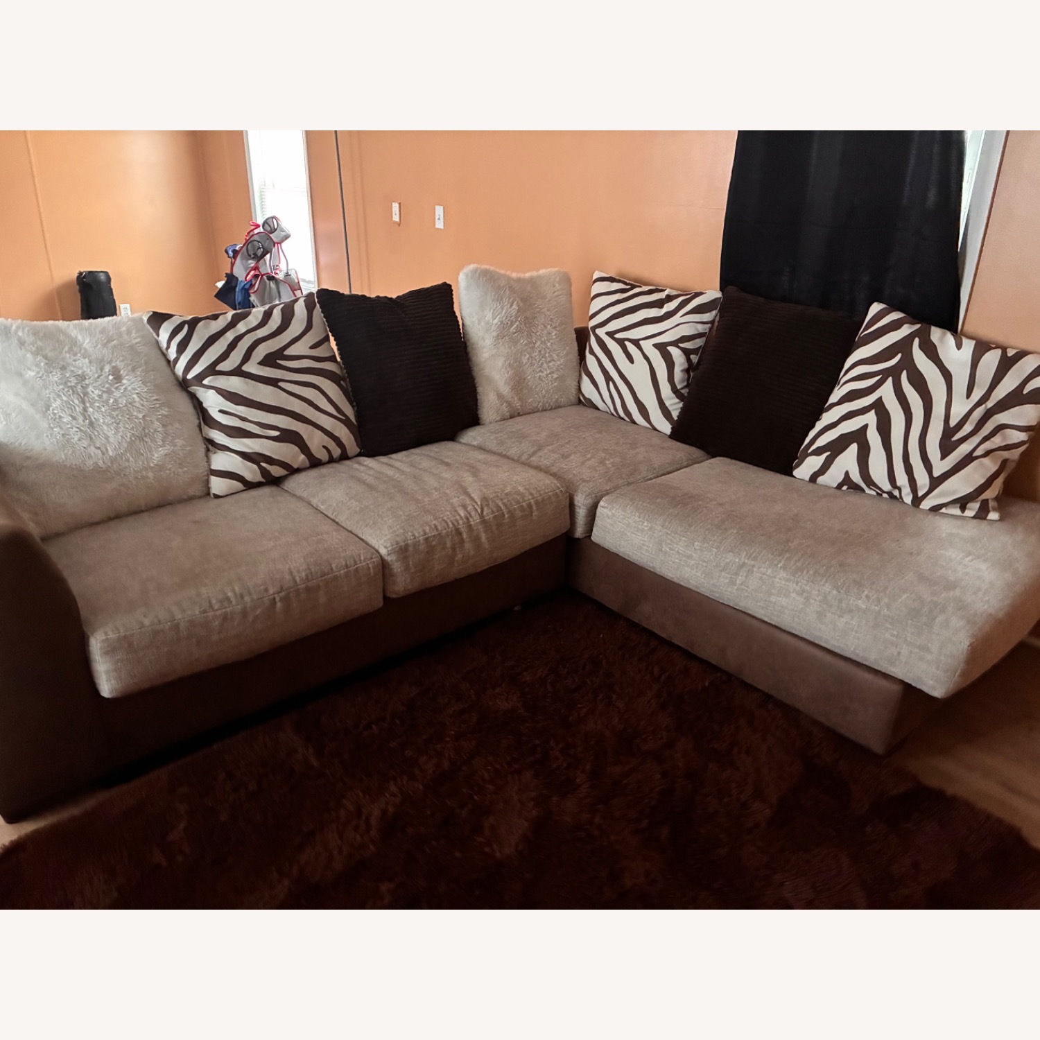 Simba Dark Brown 2 Piece Sectional - image-2