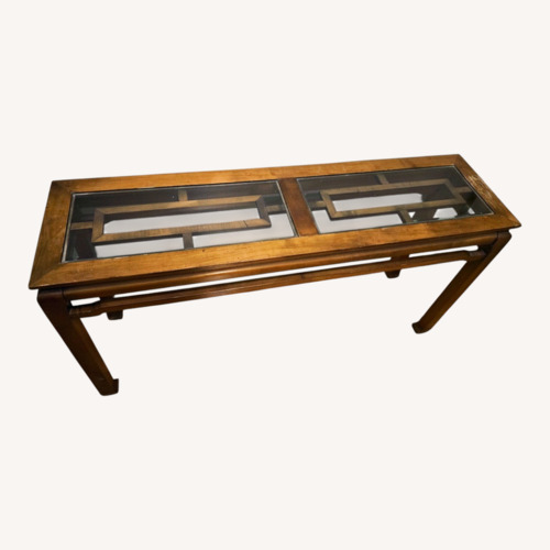 Used Wood and Glass Console Table for sale on AptDeco