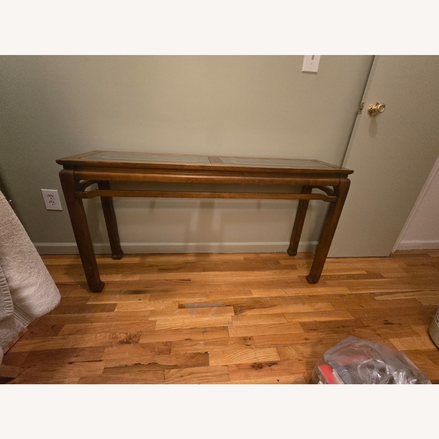Wood and Glass Console Table - image-2