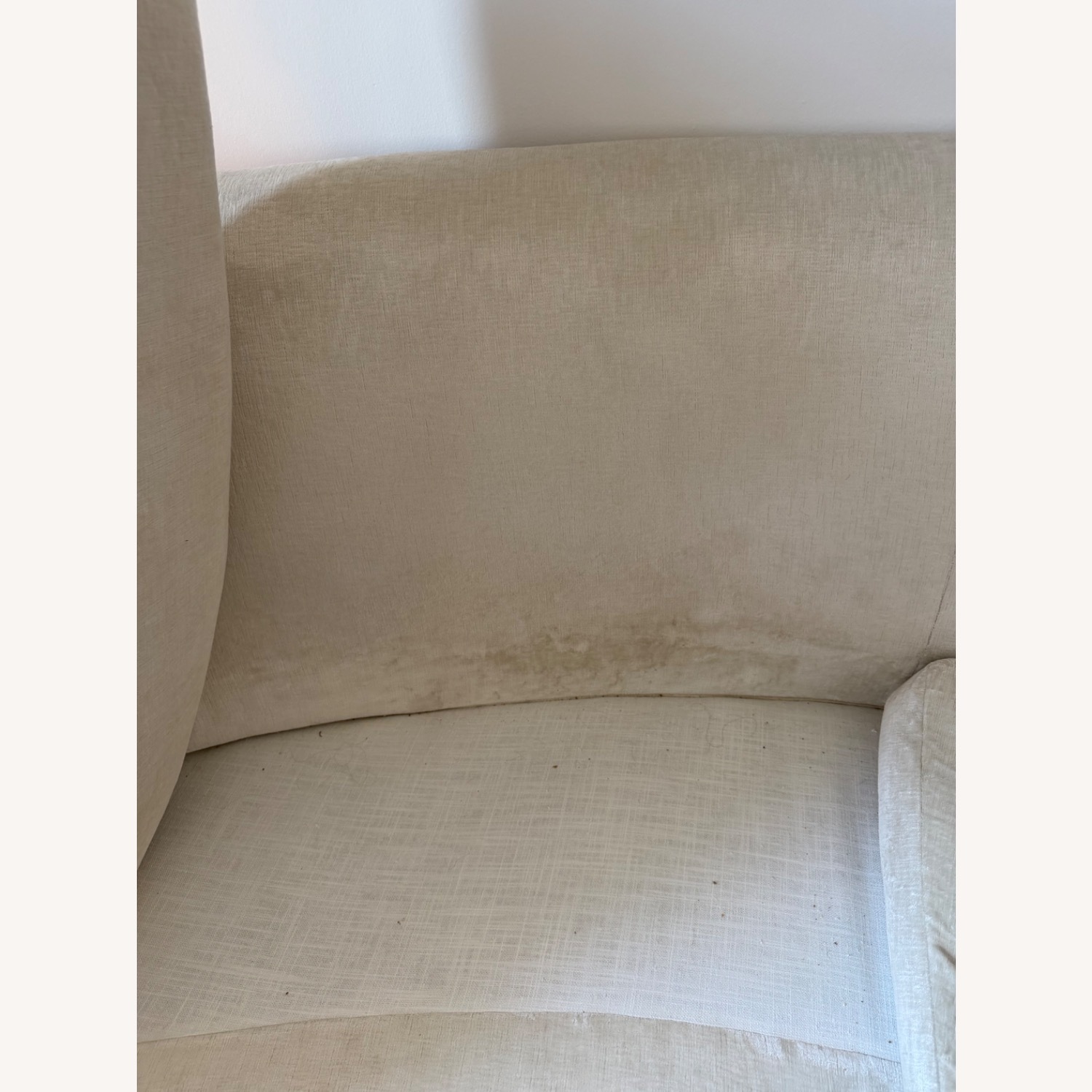 Custom White Velvet 3+Seater Sofa - image-5