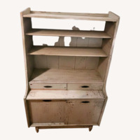 Distressed Vintage Hutch Cabinet - Shabby Chic