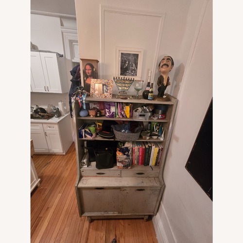 Used Distressed Vintage Hutch Cabinet - Shabby Chic for sale on AptDeco