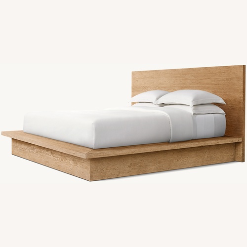 Used Restoration Hardware-Style Wood Queen Bed for sale on AptDeco